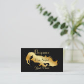 Carte De Visite Raboteuse noire élégante professionnelle de (Debout devant)