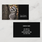 Carte De Visite Raccoon sauvage (Devant / Derrière)