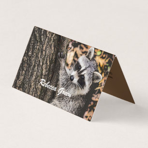 Carte De Visite Raccoon sauvage