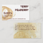 Carte De Visite Raccourci de tache de tasse de café (Devant / Derrière)