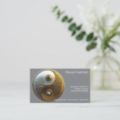 Carte De Visite Racine de l'Harmonie | Conception Yin Yang (Debout devant)