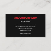 Carte De Visite Racing Red Double Stripes réparation mécanique aut (Dos)