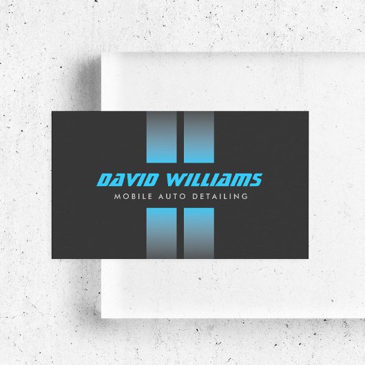 Carte De Visite RACING STRIPES BLEU/GRAY Détail auto, Réparation