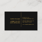 Carte De Visite RACING STRIPES NOIR Détail auto, réparation (Dos)