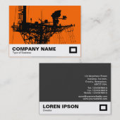 Carte De Visite Radar Mast - Orange (Devant / Derrière)