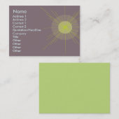 Carte De Visite Radial - potelé (Devant / Derrière)