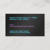 Carte De Visite Radio amateur (Dos)