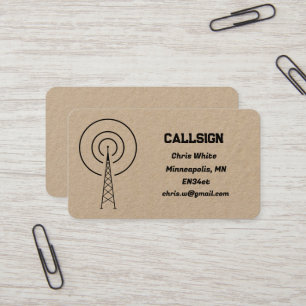 Carte De Visite Radio amateur Kraft