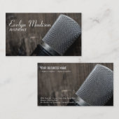 Carte De Visite radio audio microphone podcast (Devant / Derrière)