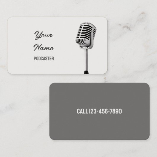 Carte De Visite Radio de diffusion microphone (Devant / Derrière)