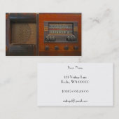 Carte De Visite Radio vintage (Devant / Derrière)