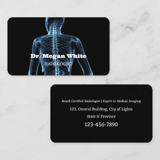Carte De Visite Radiologie de la tomographie