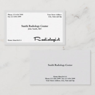 Carte de visite radiologique
