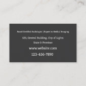 Carte De Visite Radiologue (Dos)