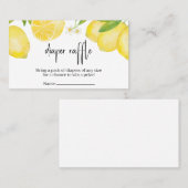 Carte De Visite Raffin de Baby shower citron (Devant / Derrière)