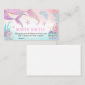 Carte De Visite Raffin de Baby shower de sirène (Devant / Derrière)