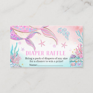 Carte De Visite Raffin de Baby shower de sirène