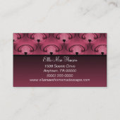 Carte de visite raffiné, Vin Bourgogne (Dos)