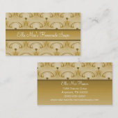 Carte de visite raffinée, Beige doré (Devant / Derrière)