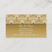 Carte de visite raffinée, Beige doré (Dos)