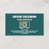 Carte de visite raffinée sarcelle pour entrepreneu (Devant)