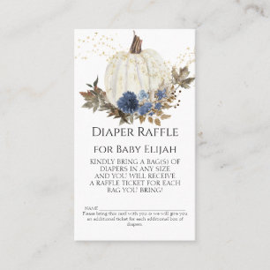 Carte De Visite Raffle de couche de papier floral bleu Dusty
