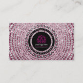 Carte De Visite Raffle-Ticket Glitz magasin de bijoux rose (Dos)