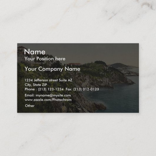 Carte De Visite Raguse, vue de Bella, Dalmatie, Austro-Hongrie (Devant)