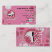 Carte De Visite Raie de rouleau rose de remous de bulle, patinant (Devant / Derrière)