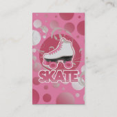 Carte De Visite Raie de rouleau rose de remous de bulle, patinant (Dos)