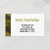 Carte De Visite Raies mondiales rustiques Tone Earth Abstrait (Dos)