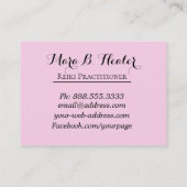 Carte De Visite Raies roses de *~* guérissant le guérisseur de (Dos)