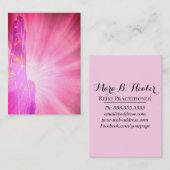 Carte De Visite Raies roses de *~* guérissant le guérisseur de (Devant / Derrière)