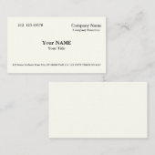 Carte de visite Rail Silian Bone (Devant / Derrière)