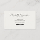 Carte De Visite Rainbow Aura Quartz Crystal Moderne Chic Élégant (Dos)