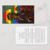 Carte De Visite Rainbow Black Madonna Holy Card (Devant / Derrière)