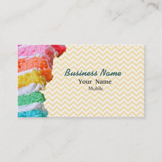 Carte De Visite Rainbow Cake (Devant)