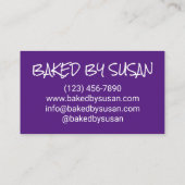 Carte De Visite Rainbow Chocolate Chip Cookie Cuisiné Par Boulange (Dos)