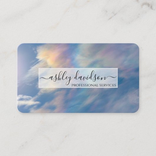 Carte de visite Rainbow Clouds (Devant)