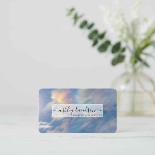 Carte de visite Rainbow Clouds (Debout devant)