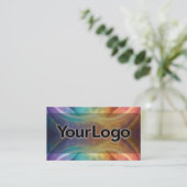 Carte De Visite Rainbow Cosmic Galaxy Reiki Healer Company Logo  (Debout devant)