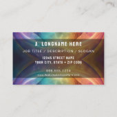 Carte De Visite Rainbow Cosmic Galaxy Reiki Healer Company Logo  (Dos)