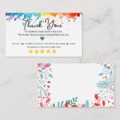 Carte De Visite Rainbow couleurs business merci fait maison (Devant / Derrière)