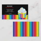 Carte De Visite Rainbow Cupcake (Devant / Derrière)