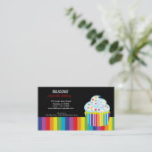 Carte De Visite Rainbow Cupcake (Debout devant)