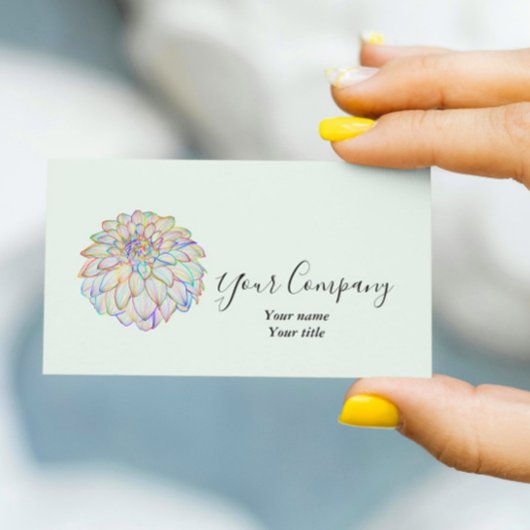 Carte de visite Rainbow Dahlia
