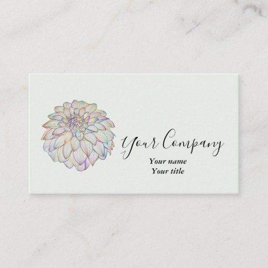 Carte de visite Rainbow Dahlia (Devant)