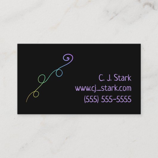 Carte de visite Rainbow Doodle (Devant)