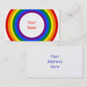 Carte De Visite RAINBOW FLAG BUTTON + your sign or text (Devant / Derrière)