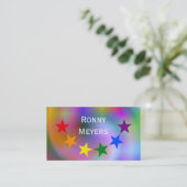 Carte De Visite RAINBOW FLAG STARS II + vos idées (Debout devant)